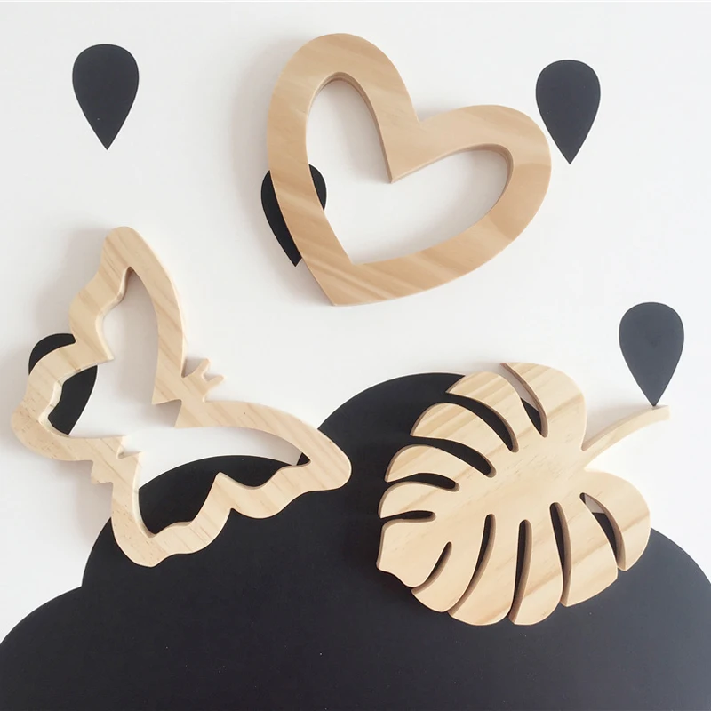 Ins скандинавский стиль Северная Европа деревянные звезды луна самолет Бабочка