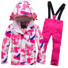 Костюм лыжный детский из брюк и куртки, для мальчиков и девочек, утепленный, s -30, 2021