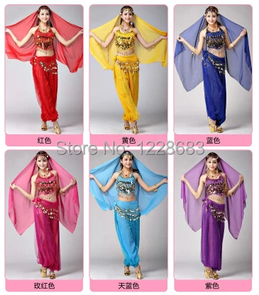 

Женский костюм для восточных танцев, комплект одежды для танца живота, платье фиолетового, красного, синего, желтого, розового цветов