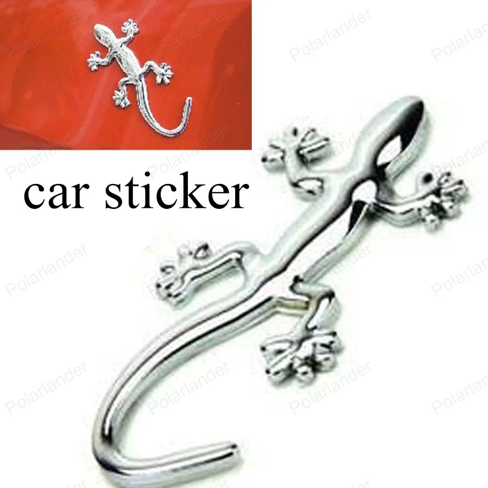 Классные креативные Стикеры для стайлинга автомобиля gecko 3D металлическая фольга