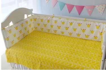 Скидка! 6/7 шт. 100% Хлопок Детское Постельное Белье Кроватки Постельные