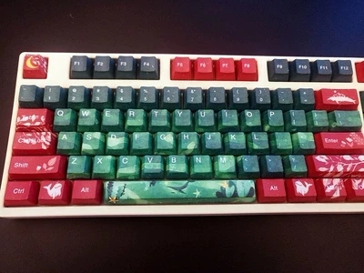 1 комплект 60/87/104 ключи море Стиль PBT сублимационный Шапки белая освещенная
