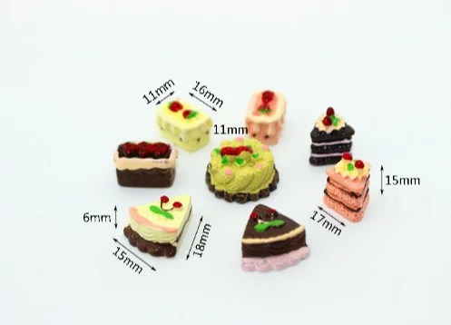 8 шт./компл. Kawaii вкусные шоколадные клубники вишневые пирожные Миниатюрные для