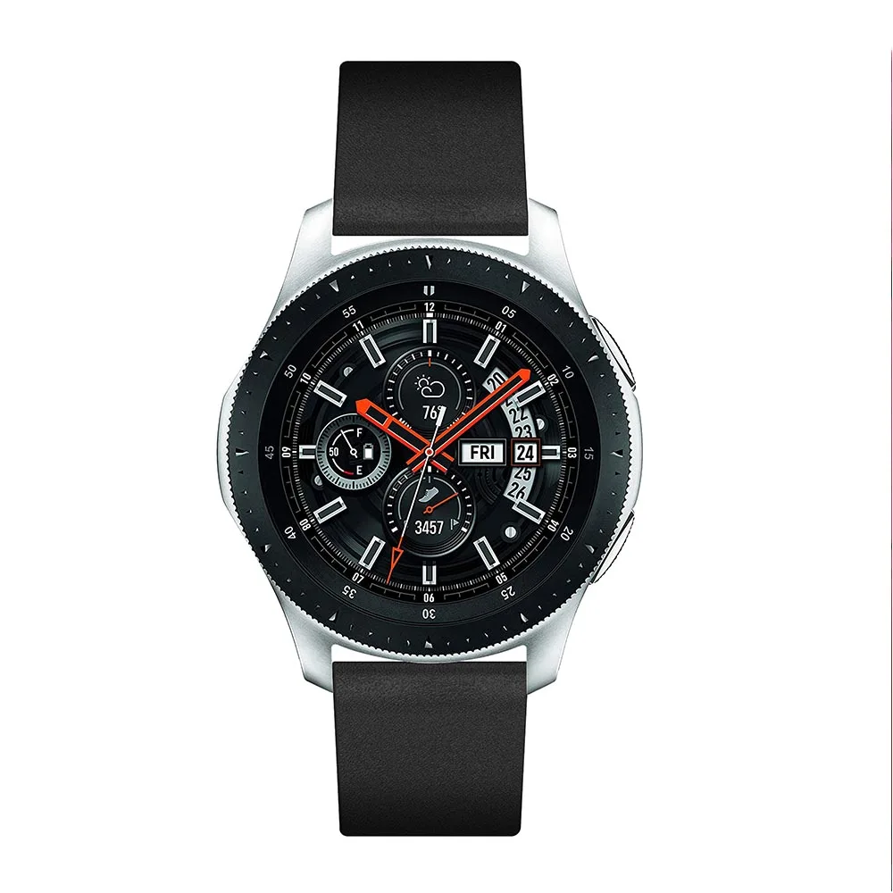 Ремешок для часов Galaxy 46 мм кожаный мягкий браслет Samsung Gear S3 сменный оригинальный