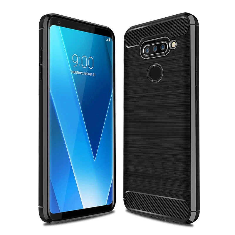 Углеродное волокно чехол для LG G6 мини V50 V40 Q6 V35 V30S G7 Aristo 3 Stylo 5X5 G9 один K10 K12 плюс G7 G8S ThinQ чехол s силиконовый чехол