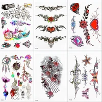waterproof temporary tattoo sticker butterfly flower wing fake tatto flash tatoo tatouage temporaire back chest for women girl