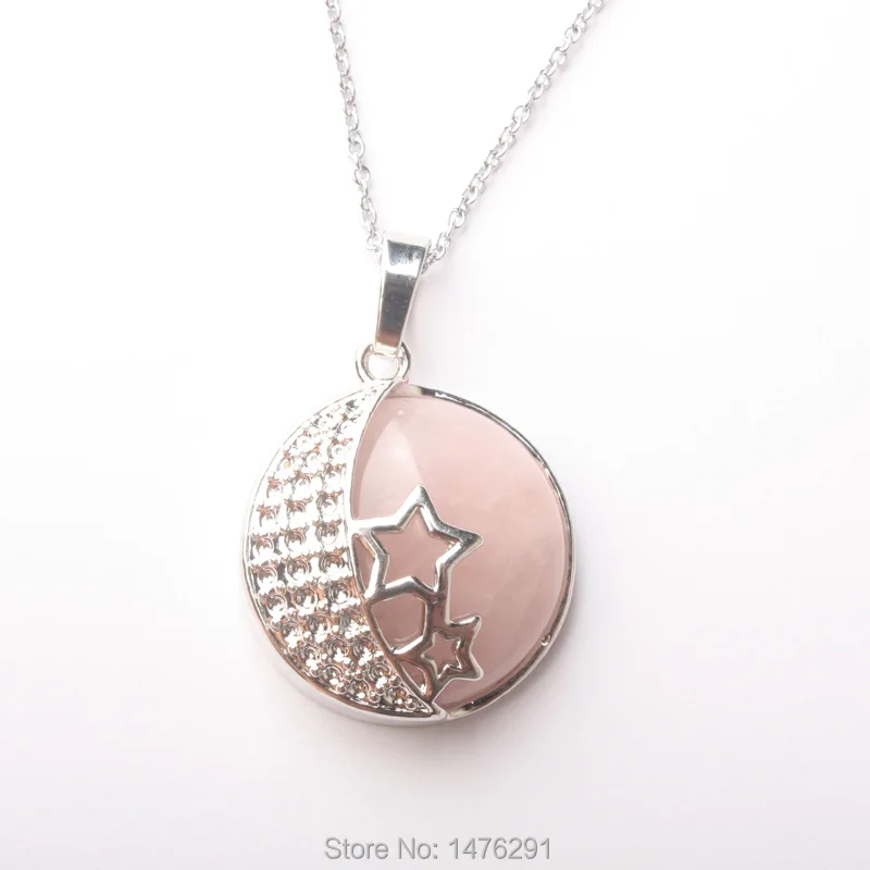 Посеребренные бусины в форме звезды инкрустированные аметистом опалом розовым