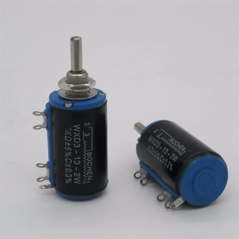 2 шт. потенциометр с 10 вращающимися кольцами диаметр вала 1k Ом|potentiometer 10|potentiometer