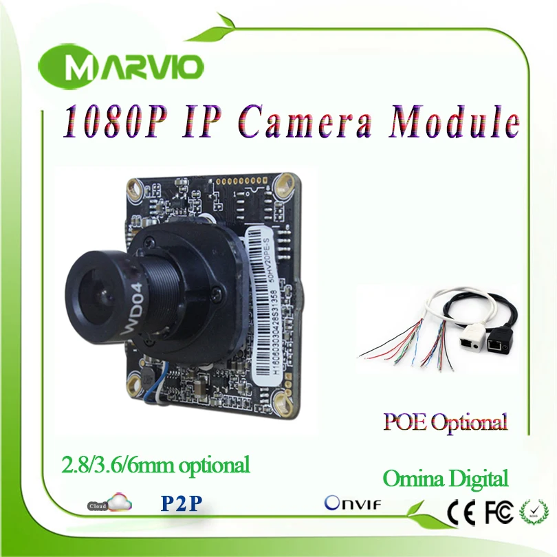 Marviosfer 2 8 мм/3 6 мм/6 мм POE опционально 1080P 2MP CCTV сетевой IP модуль камеры IPCam Camara плата