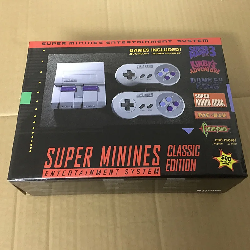 Супер NES мини ретро игровая консоль развлекательная система встроенные 500