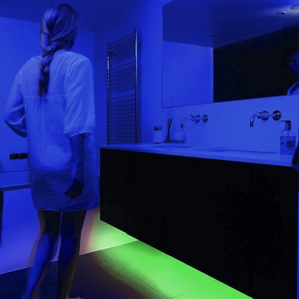 WIXURE светодио дный led Bed light Kit RGB PIR Motion активированный светодиодный датчик Ночной