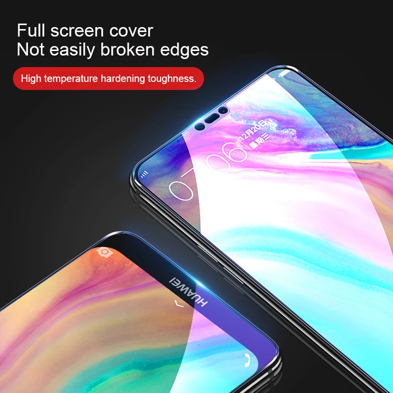 Закаленное стекло HUKU 9H с полным покрытием для Huawei P20 Pro Lite Защита экрана