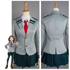 (В наличии) костюм для косплея боку, моя геройская академия, очако урарака, костюм для косплея моя геройская академия, Asui Tsuyu, костюм для косплея, школьная форма, платье