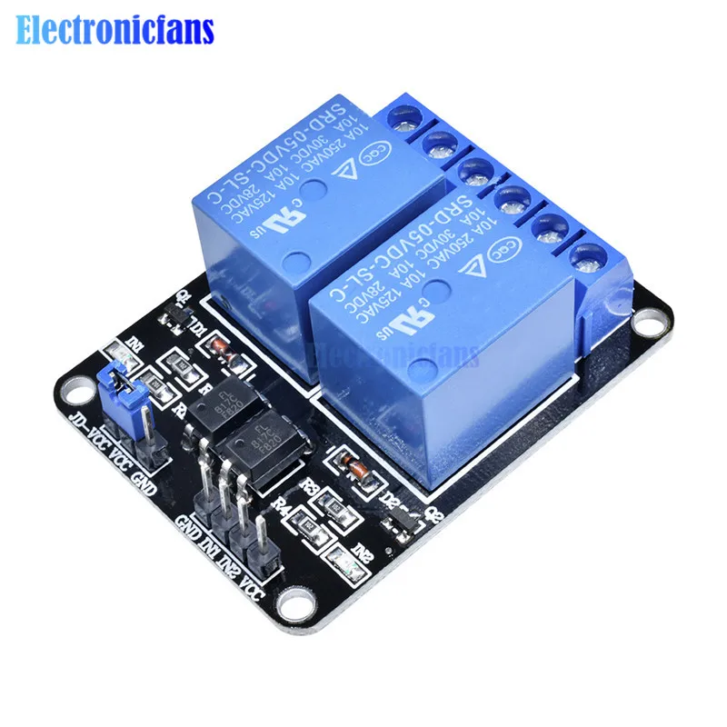 Двухканальный релейный модуль 5 В двухканальный для Arduino ARM PIC AVR|relay module|module 5vmodule