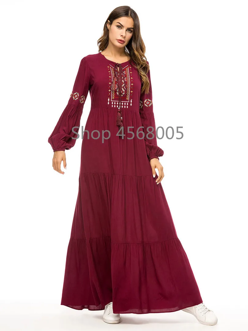 Абая для женщин Bangladesh Caftan Дубай кафтан исламский халат с длинными рукавами