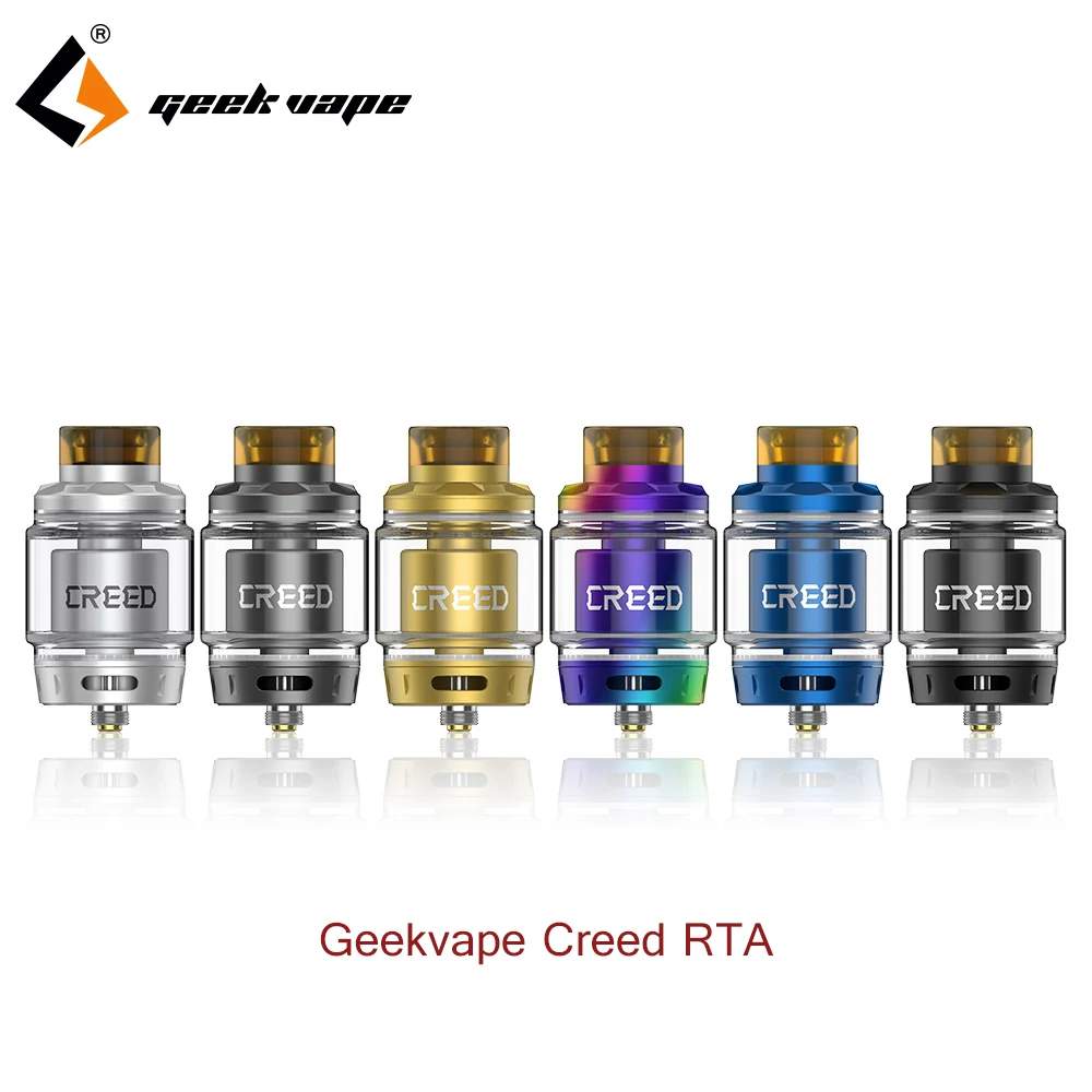 2018 Best Flavor big cloud RTA tank Geekvape Creed with Three interchangeable airflow system 6.5ml capacity vs Zeus RTA|Атомайзеры