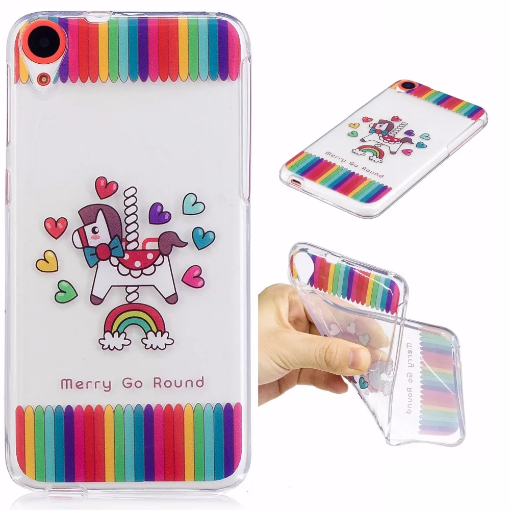 ARYIKUM Cartoon Gel TPU Case For HTC Desire 820 820G 820S Dual Sim Cute Slim Soft Silicone Transparent Cover D820 Fundas |