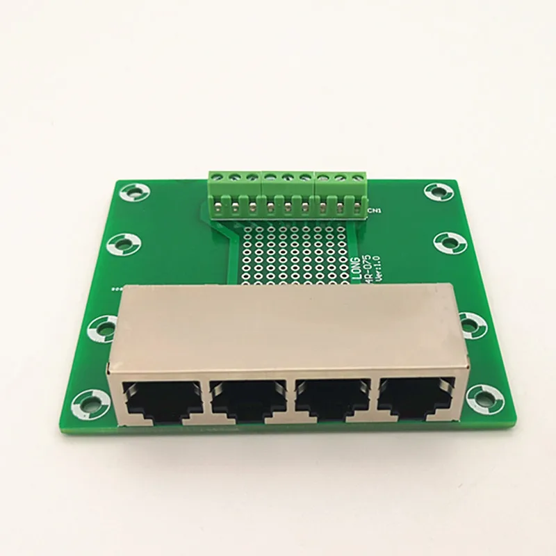 RJ45 8P8C правый угол Jack4-Way шины Breakout Board клеммный блок разъем. | Обустройство дома
