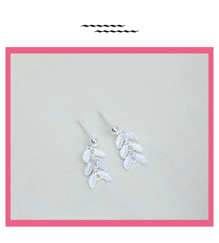 Серьги женские из серебра 925 пробы корейские декоративные серьги с