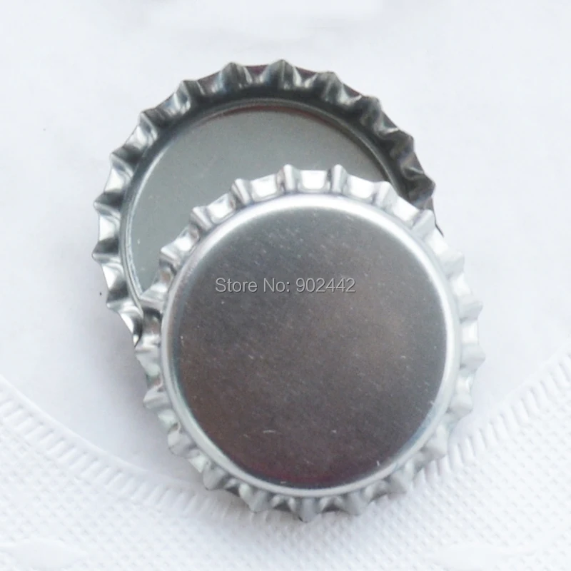 Бесплатная доставка 10000 шт./лот блестящие серебряные обычные колпачки для