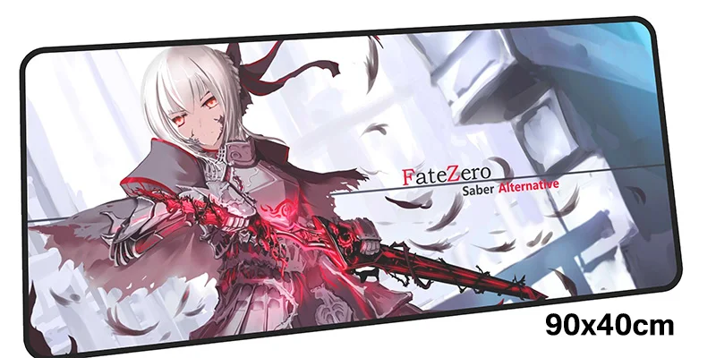 Size 900x400X2MM Fate Saber Коврик для мыши геймер 900x400 мм notbook коврик для мыши большой игровой коврик для мыши большой коврик с закрытыми краями Коврик Для Мыши Компьютерный Настольный коврик для мыши - Цвет: Size 900x400X2MM
