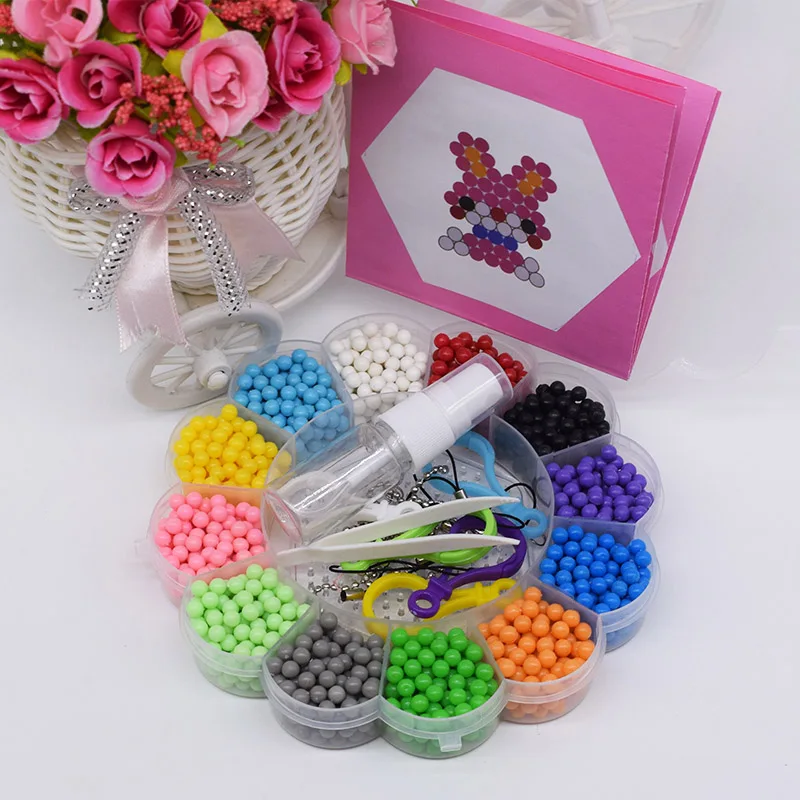 1850 шт. бусины игрушки для детей Perler Pegboard подарок для девочек Diy Набор водяных бусин предохранитель головоломки Beadbond Игрушка Дети Ручная головоломка - Цвет: Sunflower