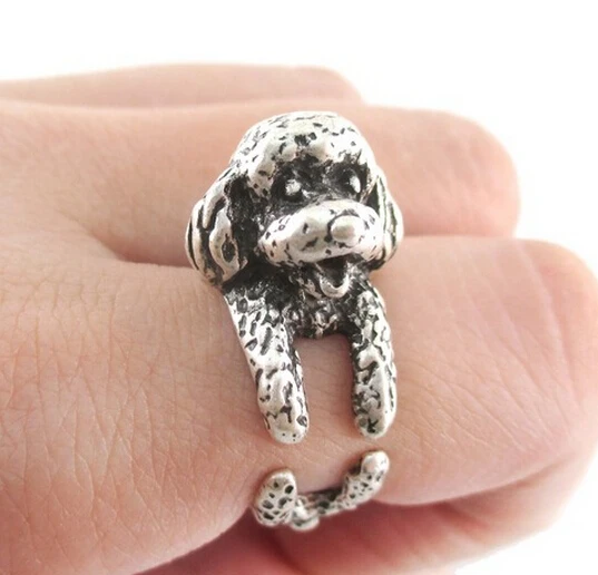 Fashion Ring Cute Dog Toy Poodle Shaped Animal  Ring For Women Girl Men Gift