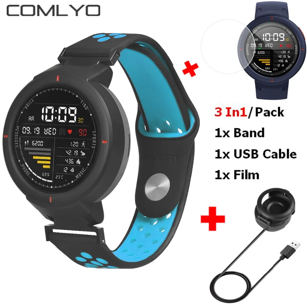 Ремешок 3 в 1 для наручных часов Xiaomi Huami Amazfit Verge ремешок + зарядное устройство USB