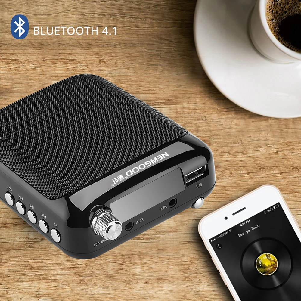 Колонки усилитель голоса портативный громкоговоритель для Мегафона с Bluetooth 4 1