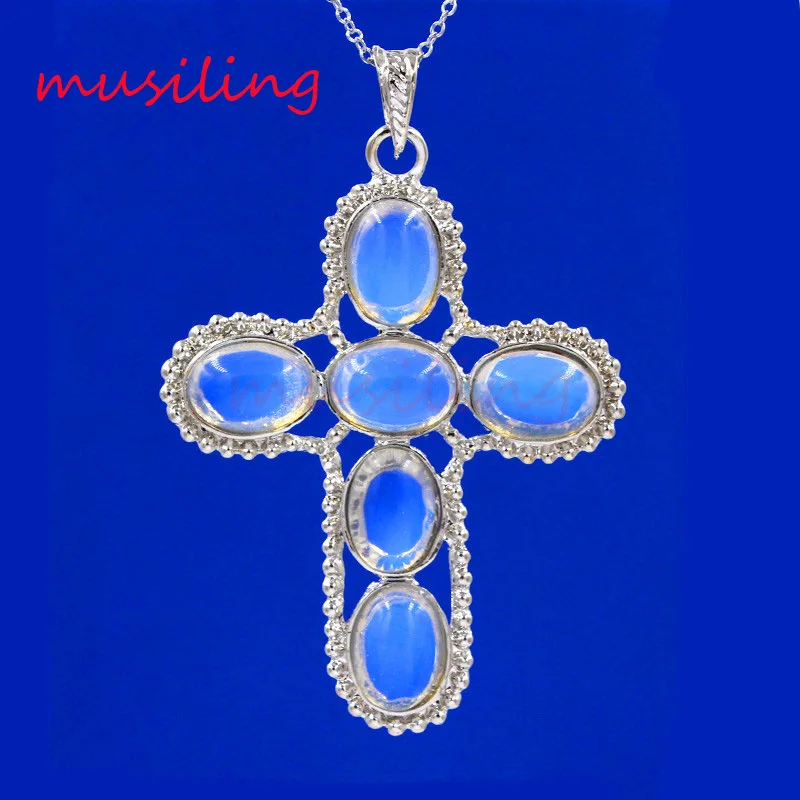 Musiling Jewelry Крест из натурального камня рейки маятниковая подвеска ожерелье цепь