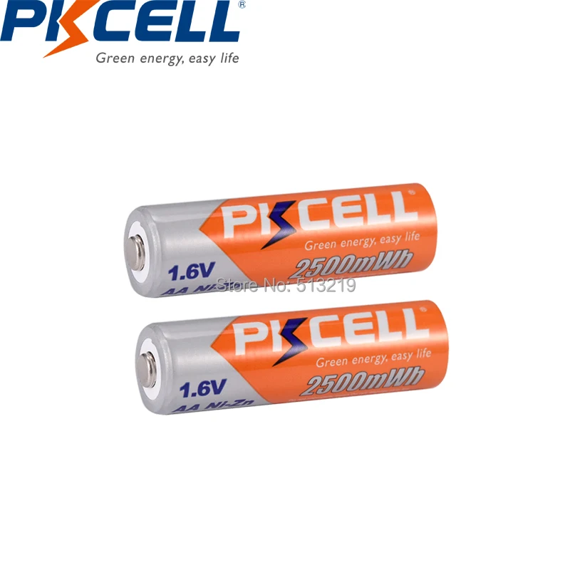 4 шт. PKCELL AA 2500mWh 1,6 в Ni-Zn AA Аккумуляторы 2A NIZN батареи и 1 шт. AA/AAA батареи держать Чехол Коробка для игрушек
