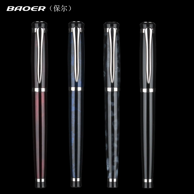

Baoer luxury pen 508 high quality Camouflage color Business metal ink pen office medium Nib Fountain Pen New Gifts