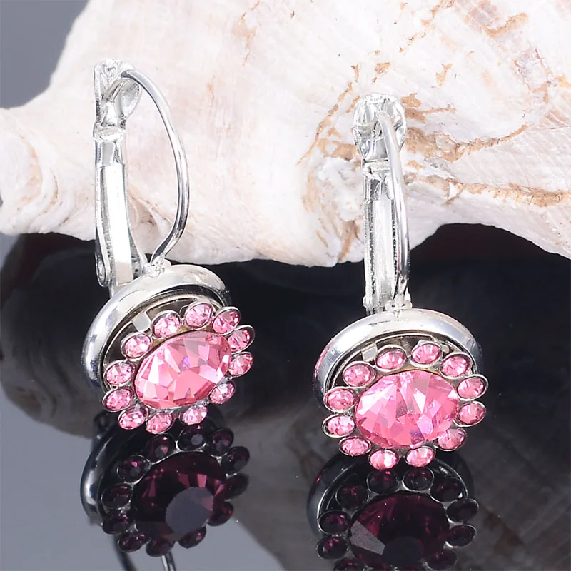 Модные серьги из нержавеющей стали Серьги невесты с австрийскими кристаллами и