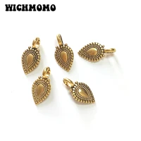 new 20pcs 1810mm retro gold zinc alloy heart shaped water drop charms pendants for diy necklace jewelry accessories