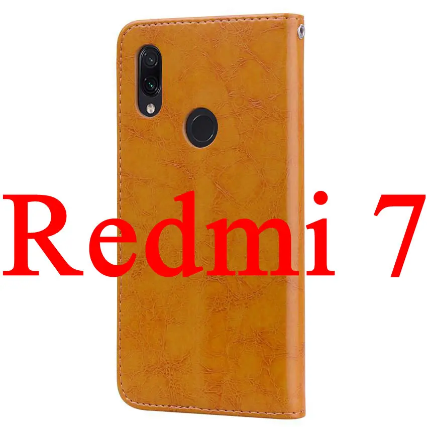 Flip leather case For Xiaomi Redmi 7 back phone on Note Pro Note7 Screen Protector Film Toughened Glass | Мобильные телефоны и