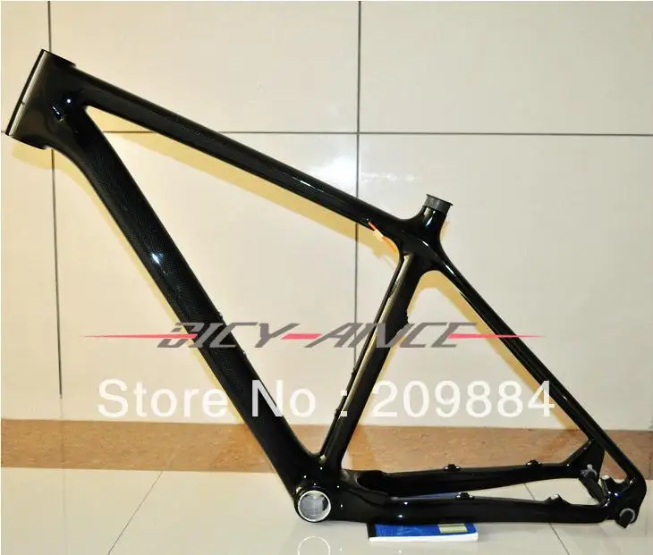 Unlicensed 3K full carbon fibre Mountain bike frame / bicycle Conical head tube 18inch B paragraph | Спорт и развлечения