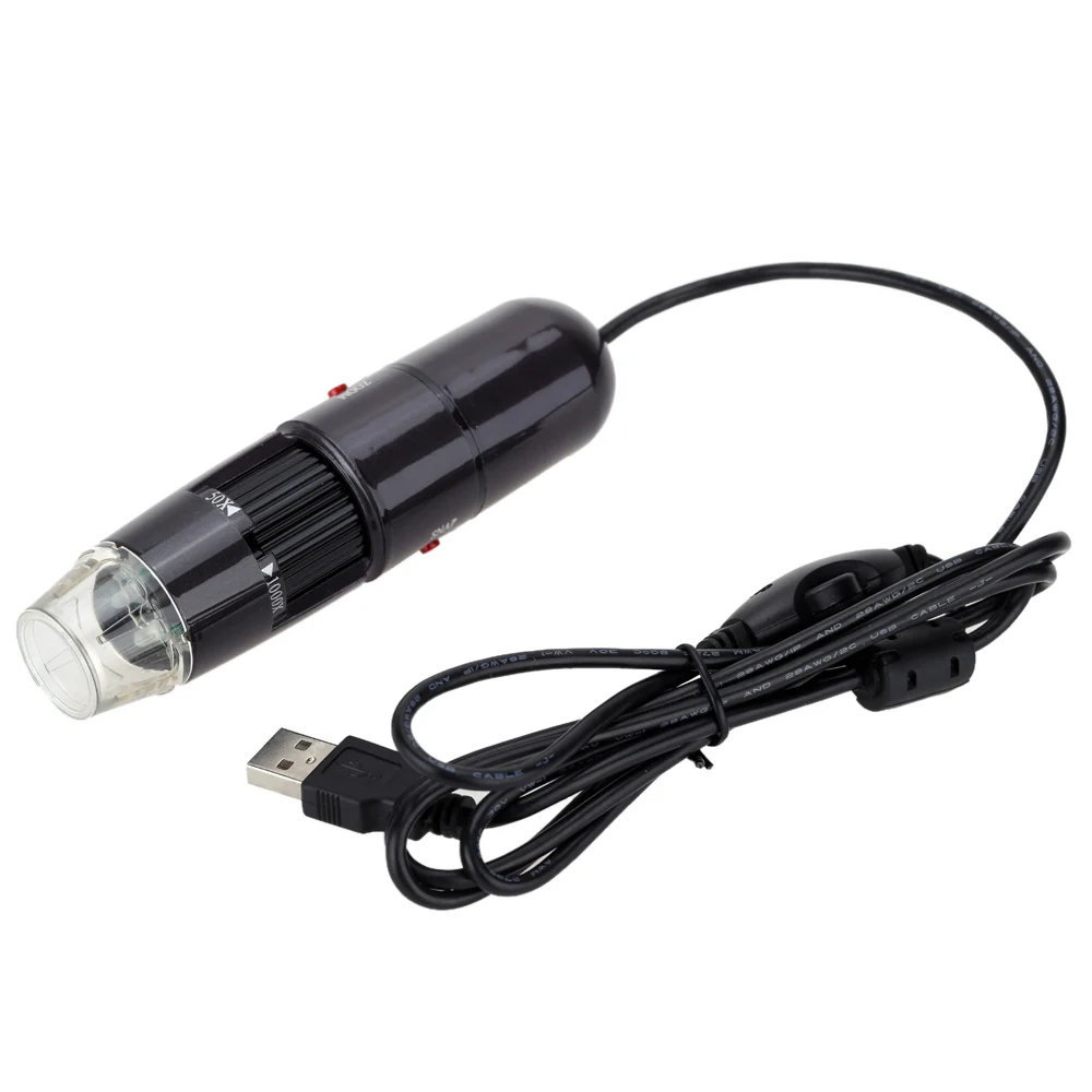 Цифровой микроскоп 50 1000X 8LED USB увеличительный эндоскоп с регулируемой подставкой