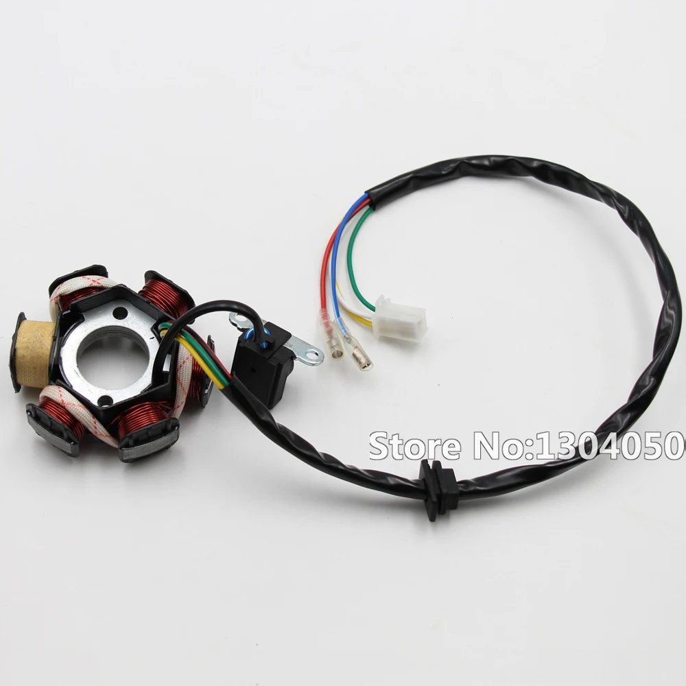 GY6 50 110 150cc Магнитный статор зажигания 6 катушек скутер мопед вездеход картинг