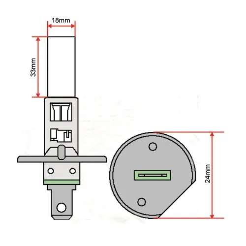 

TOYL 2* H1 LAMPE AMPOULE SMD 68 LED BLANC 5500K for VOITURE