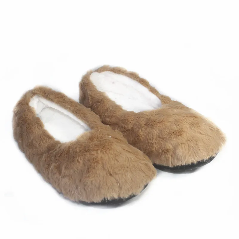 

Suihyung Winter Women Furry Slippers 4 Color Soft Non-slip Indoor Floor Shoes Slip On Ladies Home House Flat Slides Fur Slippers