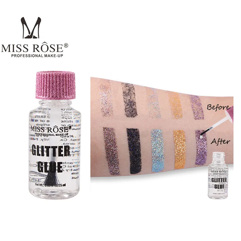 MISS ROSE 25ML Festival Shimmer Glitter Eye and Lip Glue Face Body High-light Special Maquiagem Soft Safe TSLM2 | Красота и здоровье