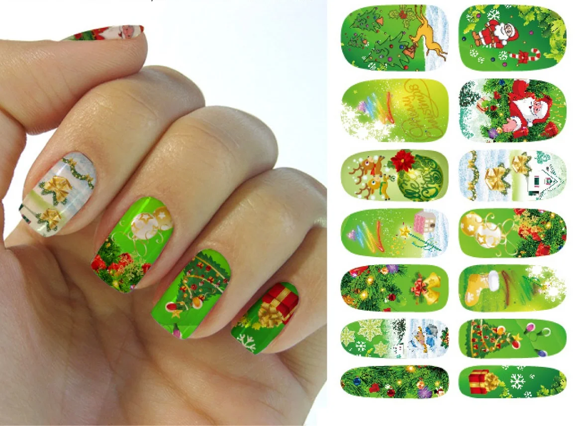 10 шт. набор переводятся с помощью воды Фольга нейл арта Стикеры розовый фруктовый