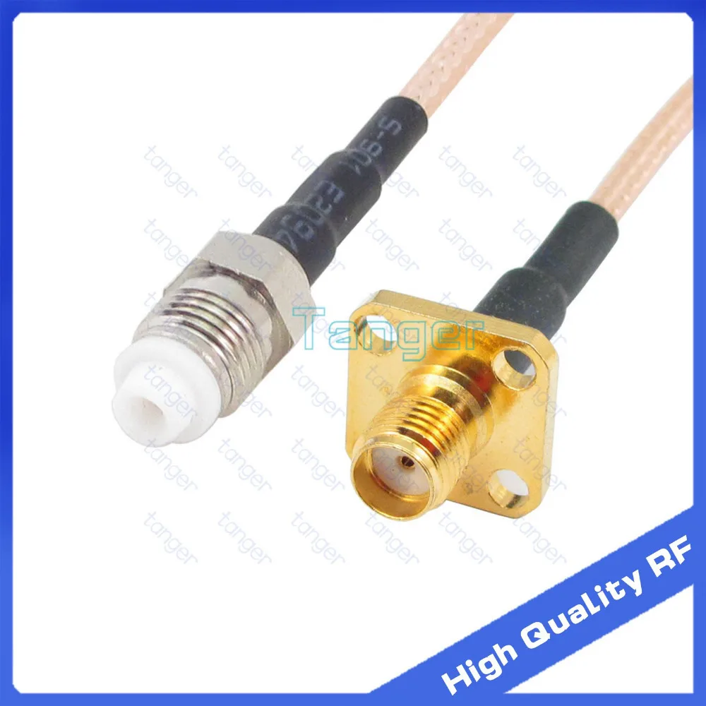 Разъем FME Мама-гнездо SMA мама 4 отверстия разъем панели с 20 см 8 дюймов RG316 |