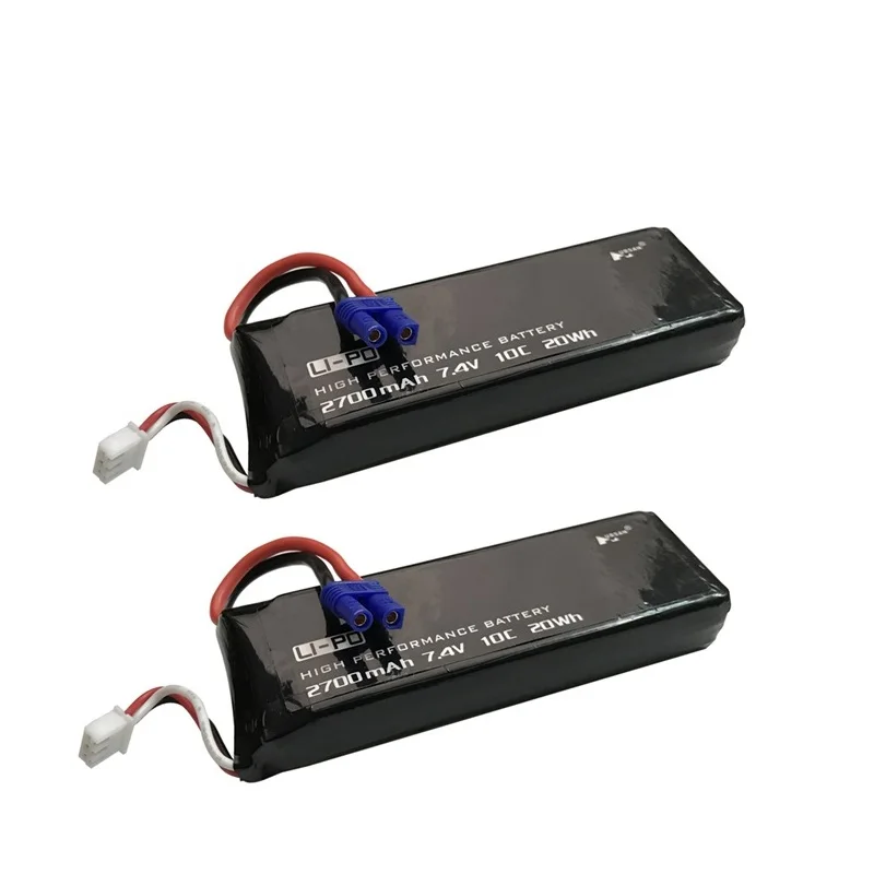 Цвет: желтый Для Hubson H501C H501S X4 7,4 v 2700mAh 10C 20WH 7,4 V lipo аккумулятор и зарядное устройство для радиоуправляемого квадрокоптера дрона части 2s батарея - Цвет: Цвет: желтый