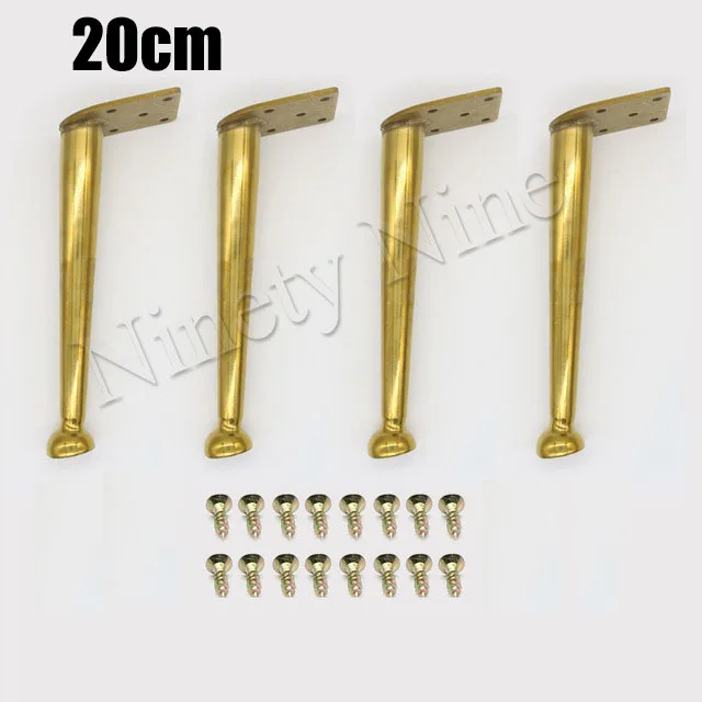 20cm Golden pig feet 4 шт мебель стол ноги нагрузки 900 кг ТВ шкаф стопы диванная ножка шкафа оборудования средства ухода за кожей стоп 15/20/25/30 см-бананы - Цвет: 20cm Golden pig feet