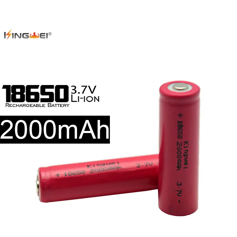 Литий ионная аккумуляторная батарея для фонарика KingWei 4X18650 2000 мАч 3 7 в|rechargeable