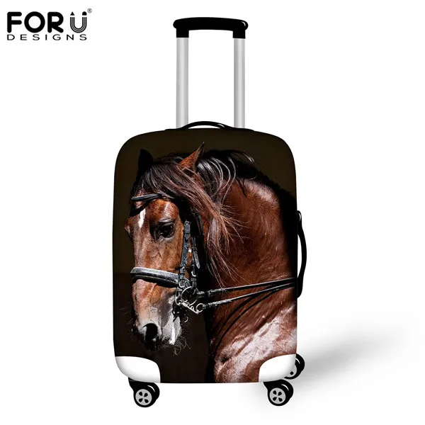 FORUDESIGNS/3D лошадь Лев животное путешествия багаж Защитные чехлы для 18-30 дюймов багажник кейс на колесиках чемодан Крышка на молнии - Цвет: C654