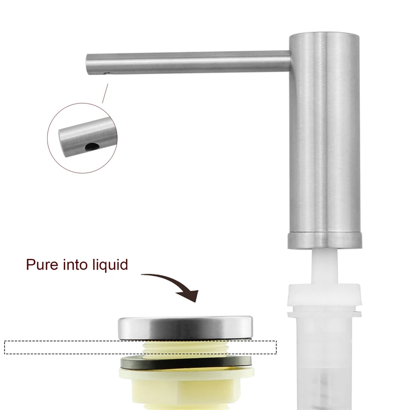 Диспенсер для жидкого мыла из нержавеющей стали 17 унций (500 мл)|sink liquid soap dispenser|soap