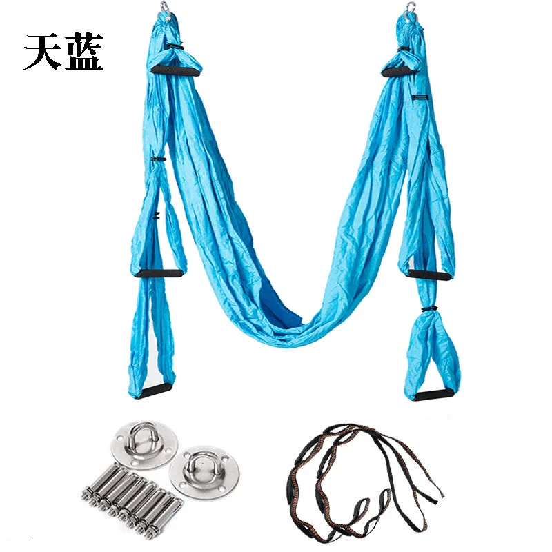 11 Anti-gravity Aerial Yoga Hammock Set Yoga Belt Flying Yoga Hammock for Pilates Body Building Yoga Swing With HangingTray - Color: 11