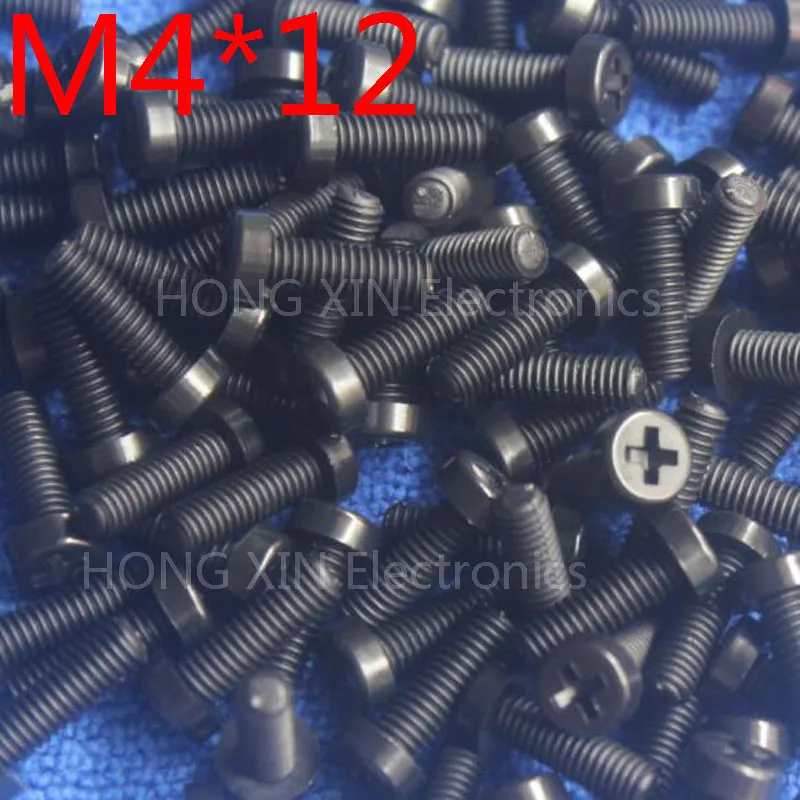 Черные нейлоновые болты с круглой головкой 12 мм 1 шт.|screw bolt|round head boltfasteners bolts |